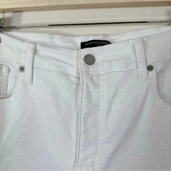 Banana Republic Womens Size 32 High  Rise Slim White Jeans - Picture 8 of 14